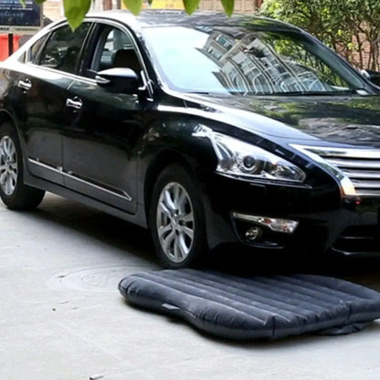 Purilite Select Car Inflatable Bed Air Cushion | Portable Travel Sleeping Mattress with Flocking Fabric | Vehicle Back Seat Comfort Bed