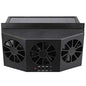 Purilite Select Solar Powered Car Exhaust Fan Triple Ventilation Window Mounted Heat Removal Fan