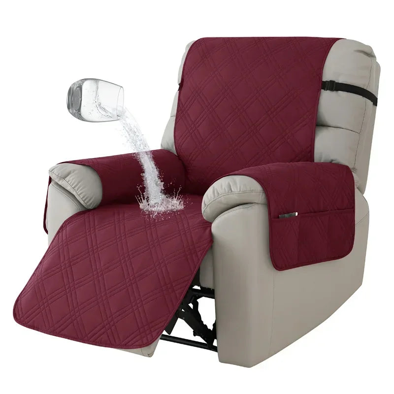 Purilite Select 1-Seater Waterproof Recliner Cover Anti-Slip Sofa Couch Furniture Protector for Pets and Kids