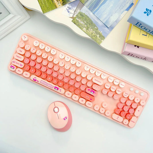 Purilite Select Colorful Sweet Wireless Keyboard & Mouse Set
