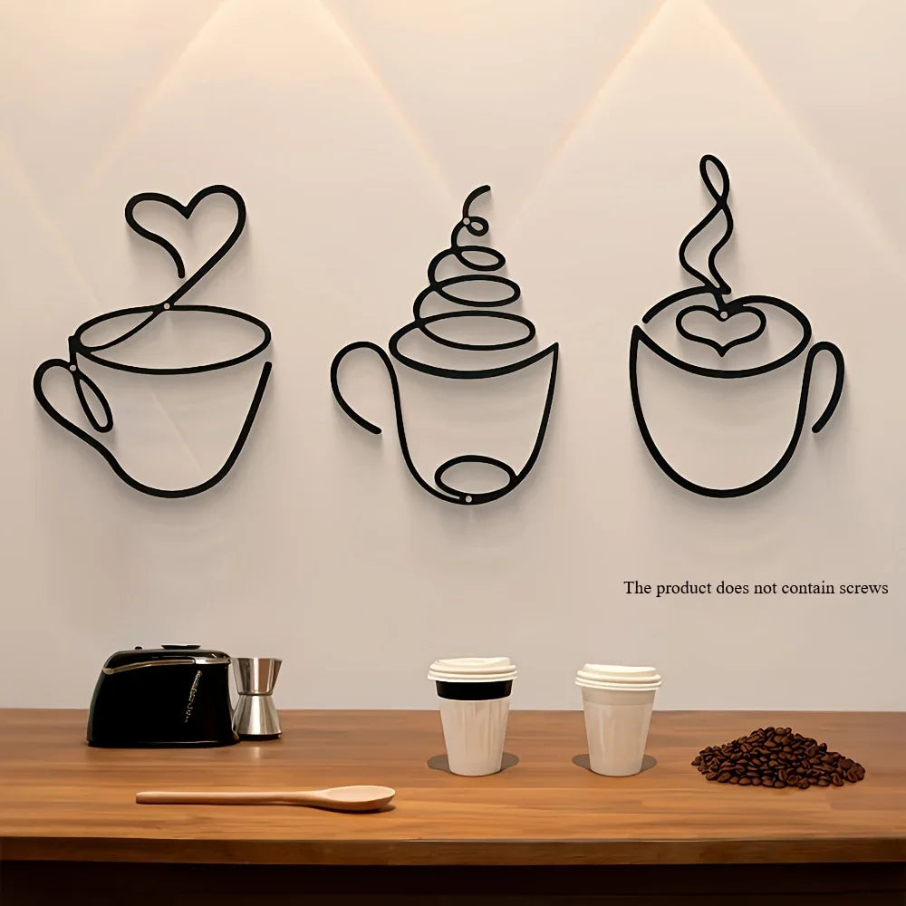 Purilite Select 1/3PCS Creative Coffee Wall Hangings