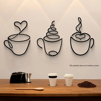 Purilite Select 1/3PCS Creative Coffee Wall Hangings