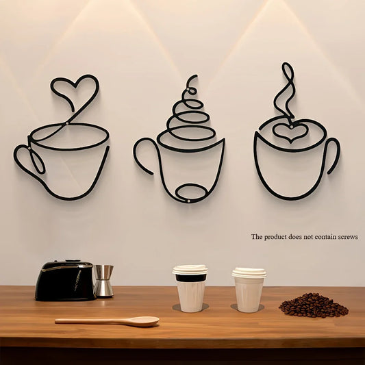 Purilite Select 1/3PCS Creative Coffee Wall Hangings
