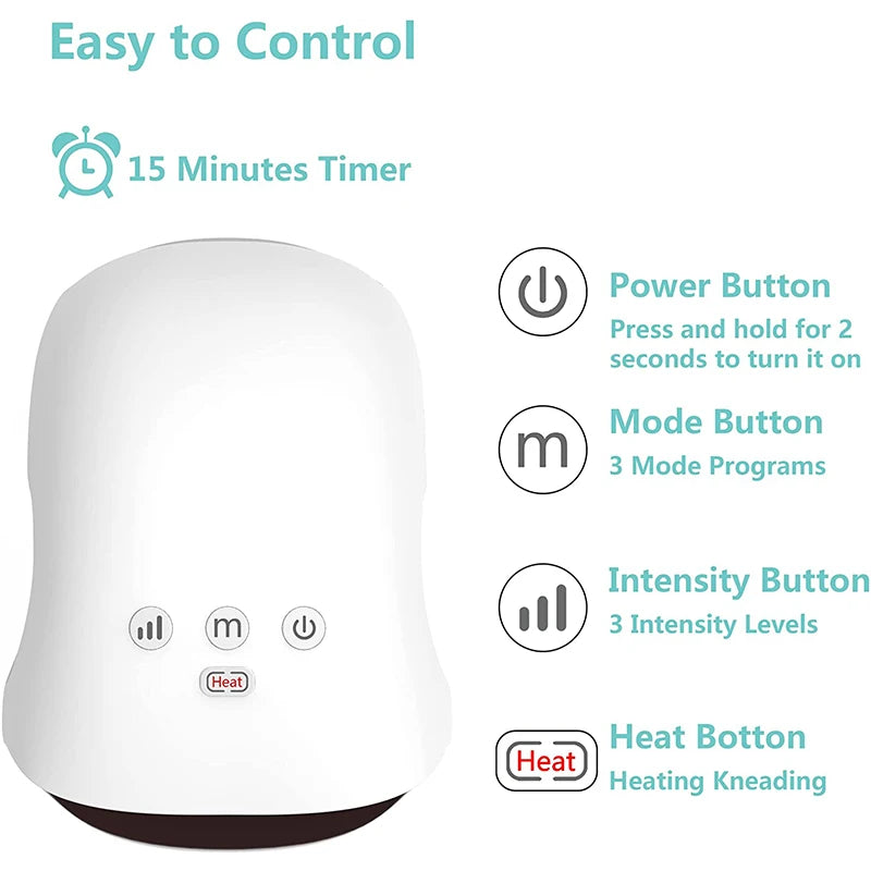 Purilite Select Wireless Hand Massager with Heat and Air Compression | Electric Hand Therapy Device with Red Light Relief | Rechargeable Wrist, Palm and Finger Massager