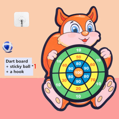 Purilite Select Montessori Cartoon Animal Dart Board Sticky Ball Toy