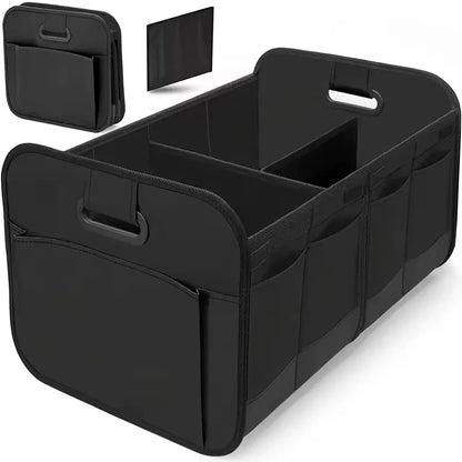 Purilite Select Collapsible Car Trunk Storage Box, 600D Oxford Fabric SUV Cargo Organizer with Multiple Compartments & Reinforced Handles