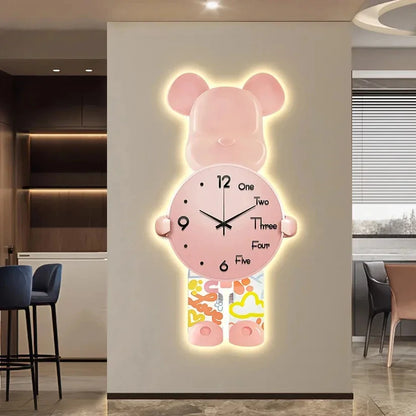 Purilite Select Aesthetic Bear Wall Clock with LED Lamp