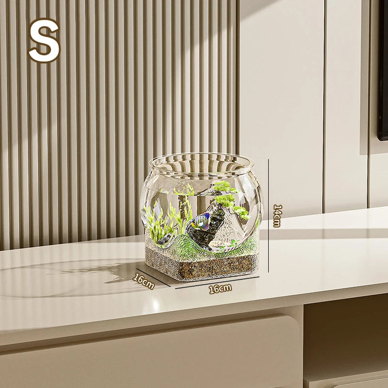 Purilite Select Clear Round Desktop Fish Tank