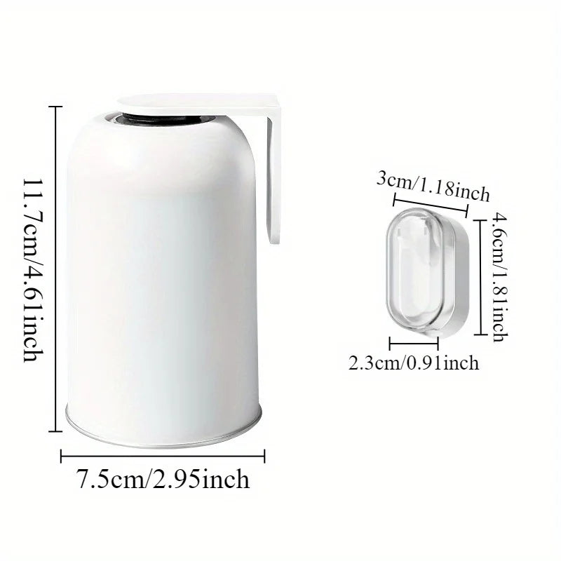 Purilite Select Magnetic Stainless Steel Bathroom Cup | 350ml Wall Mounted Toothbrush Holder | 304 Stainless Steel Mouthwash Cup