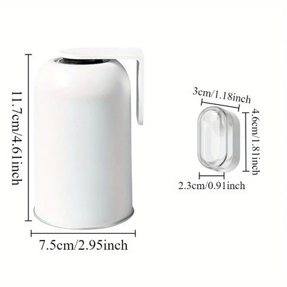 Purilite Select Magnetic Stainless Steel Bathroom Cup | 350ml Wall Mounted Toothbrush Holder | 304 Stainless Steel Mouthwash Cup