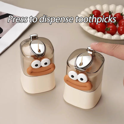 Purilite Select Push-Type Toothpick Storage Box | Automatic Pop-Up Toothpick Holder | Creative Table Decoration Accessory