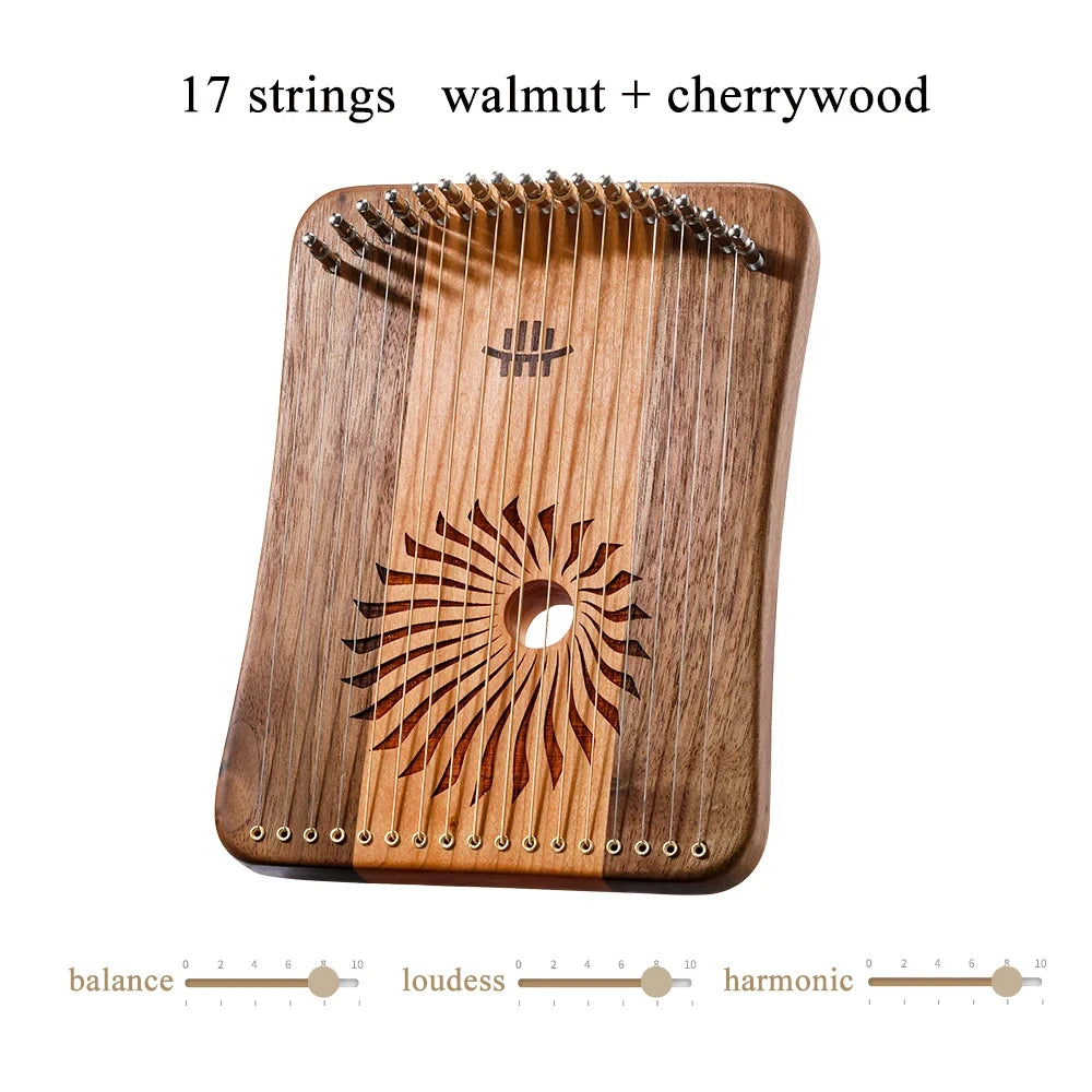 Purilite Select | Wooden Finger Lyre Harp | 17 / 31 Strings Thumb Lyre | Beginner Musical Instrument