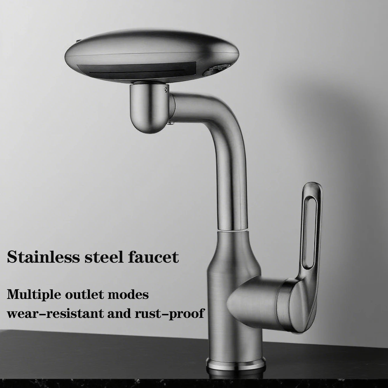 Purilite Select Upgrade Stainless Steel 360° Rotation Faucet Stream Sprayer – 4 Modes Hot & Cold Mixer Tap