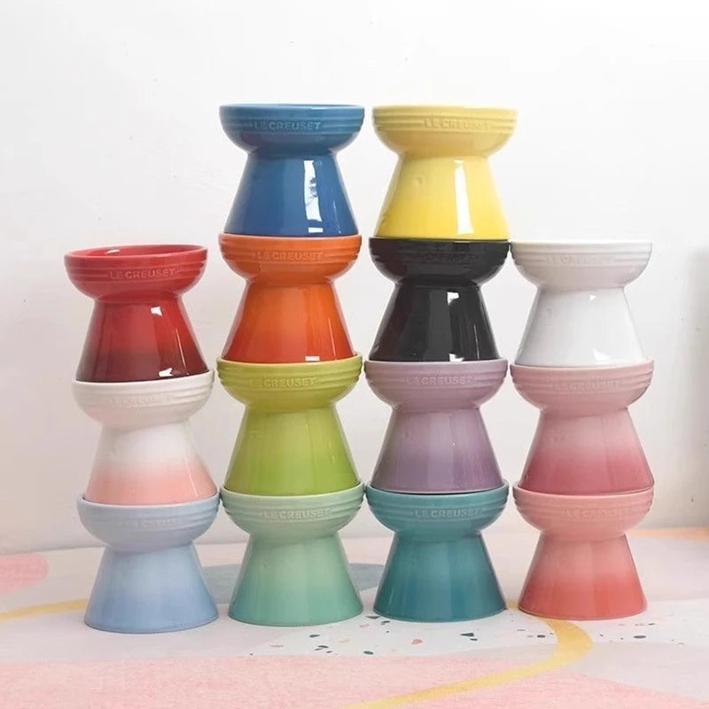 Ceramic Tall Pet Bowl – Anti-Spill Elevated Cat & Dog Food Bowl