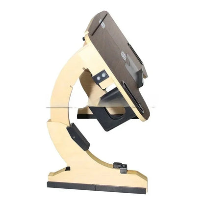 Purilite Select Wooden Adjustable Notebook Stand – Portable Foldable Desk Computer Stand for Laptop, Reading & Bed Use