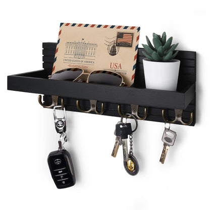 Purilite Select Wooden Key Holder with Mail Organizer