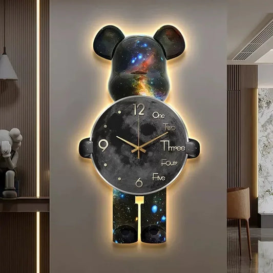 Purilite Select Aesthetic Bear Wall Clock with LED Lamp