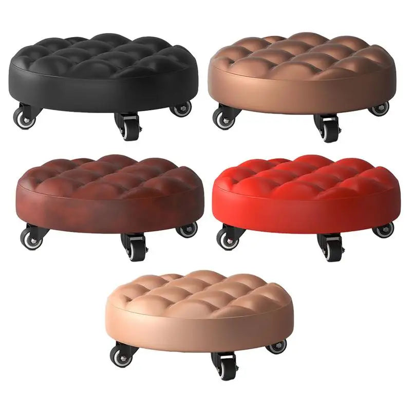 Purilite Select Low Floor Work Chair with Casters | Rolling Work Stool for Garage Home Outdoor Use