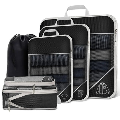 Purilite Select 5‑6 PCS Compressed Travel Packing Cubes Set