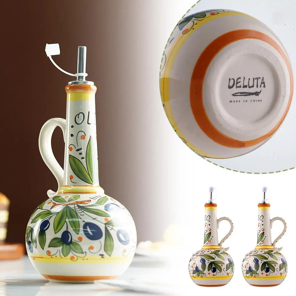 Purilite Select 500ml Embossed Ceramic Olive Oil Dispenser