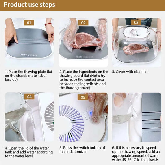 Purilite Select Multifunctional Kitchen Food Thaw Machine Fast Defroster for Meat and Frozen Foods