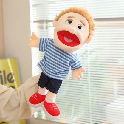 Purilite Select Plush Hand Puppet Family Set | Soft Open Mouth Character Puppets for Kids | Interactive Educational Storytelling Toys