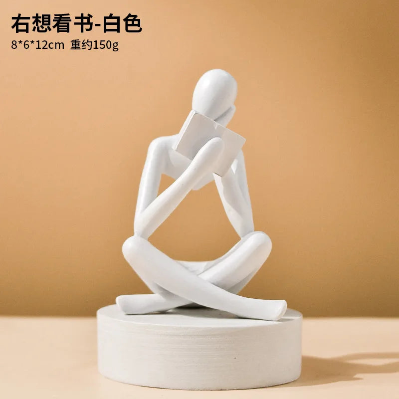 Purilite Select Light Luxury Abstract Reading Figure Statue