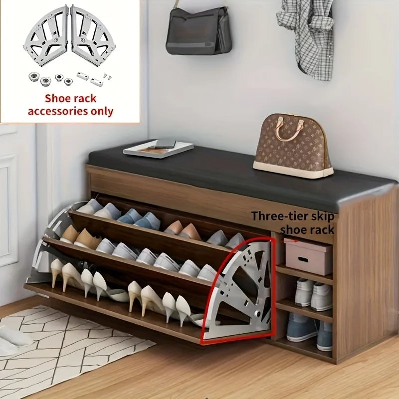 Purilite Select Flip Shoe Cabinet Hidden Rack | Stainless Steel Thickened Shoe Cabinet Hardware Accessory