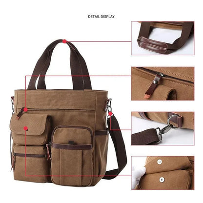 Purilite Select Vintage Canvas Messenger Bag for Men