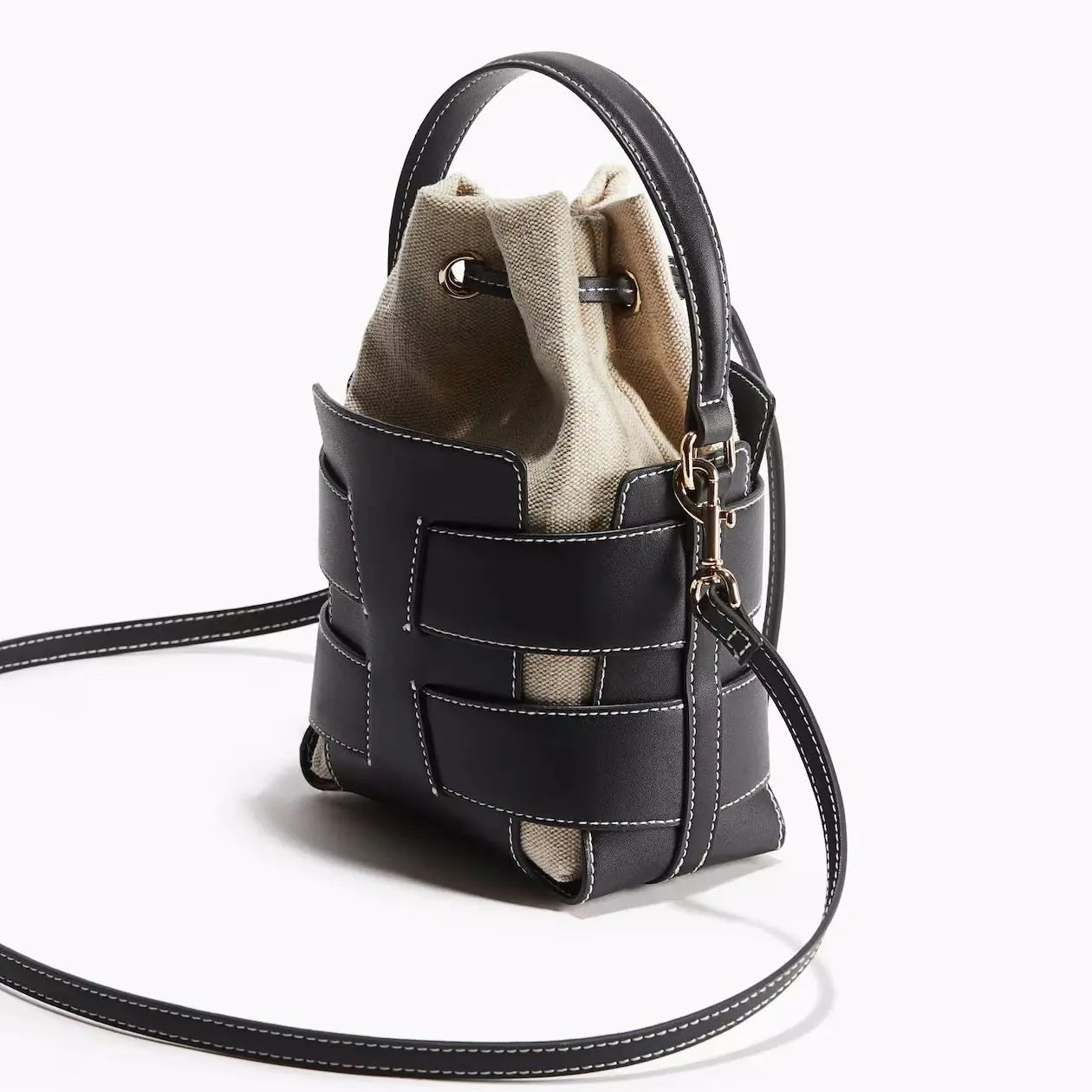 Purilite Select Hollow Out Crossbody Bucket Bag