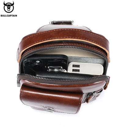 Purilite Select Mens Genuine Leather Crossbody Bag