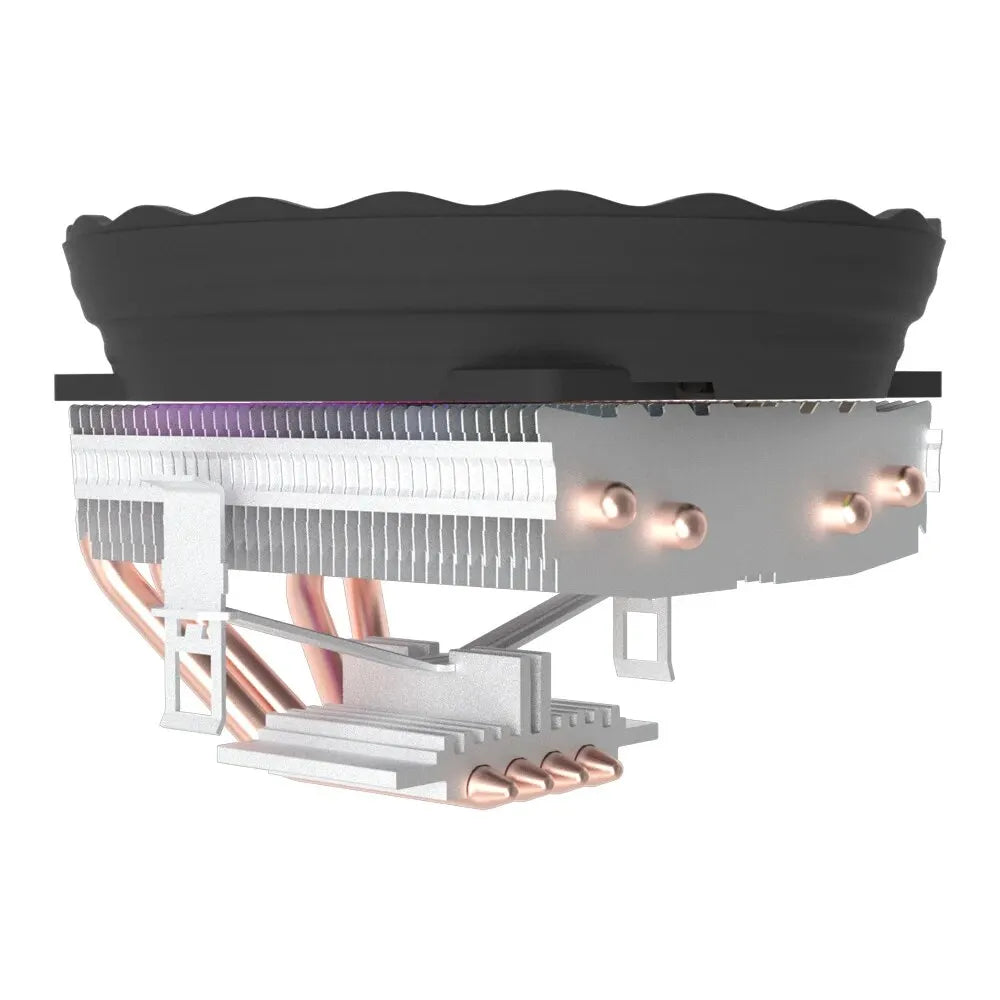 Purilite Select ICE400X RGB CPU Air Cooler – 4 Heat Pipes, 120mm PWM Fan, Multi-Socket Support