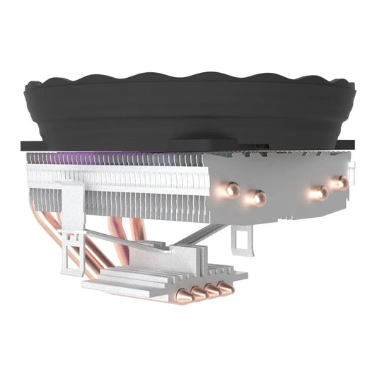 Purilite Select ICE400X RGB CPU Air Cooler – 4 Heat Pipes, 120mm PWM Fan, Multi-Socket Support