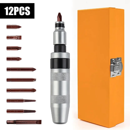 Purilite Select | Manual Impact Screwdriver Set | 7 / 12 / 13 PCS Reversible Impact Driver Kit | Heavy Duty Hand Repair Tool