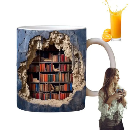 Purilite Select Creative 3D Bookshelf Mug