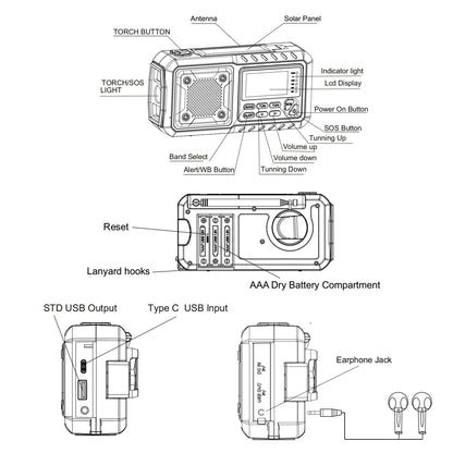Purilite Select Portable Emergency Solar Power Radio