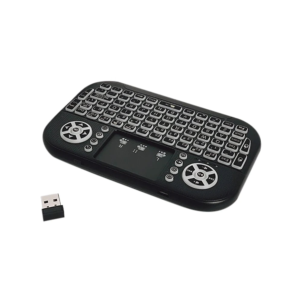 Purilite Select A8 Mini Bluetooth + 2.4G Dual-Mode Backlit Keyboard – Touchpad, Remote Control for Windows/Android TV