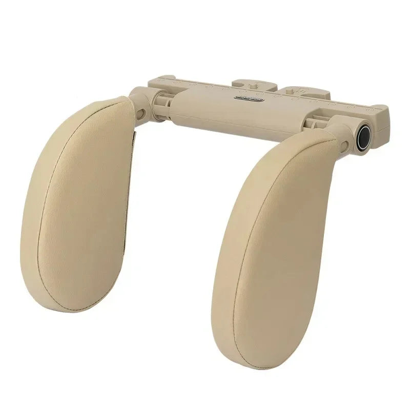 Purilite Select Adjustable Memory Foam Car Neck Pillow with Retractable Head Support for Travel Comfort