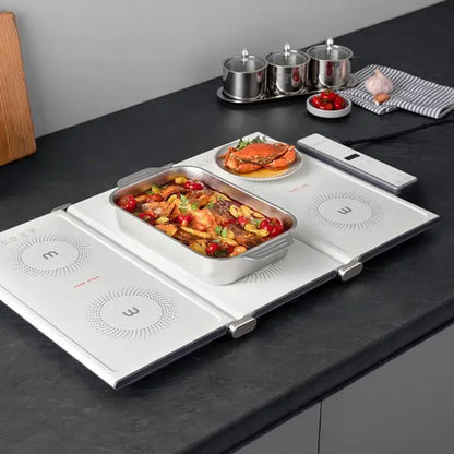 Purilite Select Household Table Food Warming Mat | Morphy Folding Electric Food Warmer | Ceramic Cooktop Heating Board | 220V Cooking Heating Mat