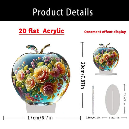 Purilite Select Clear Crystal Apple Figurine
