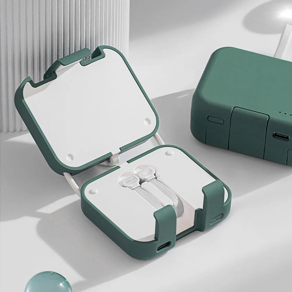 Purilite Select 4000mAh Mini Portable Power Bank with Built-in Cables Compact Fast Charging External Battery