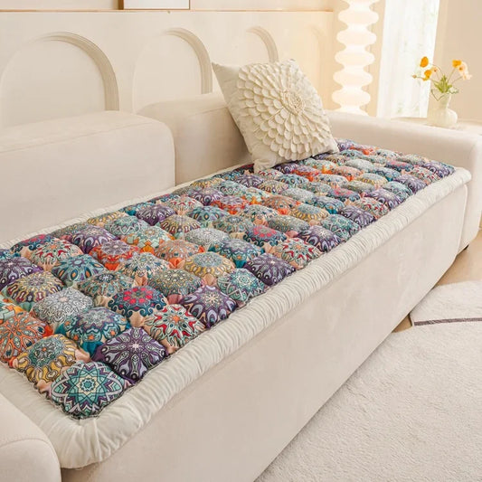 Purilite Select | Pure Cotton Sofa Cushion | Non-Slip Rectangular Couch Seat Mat for All Seasons