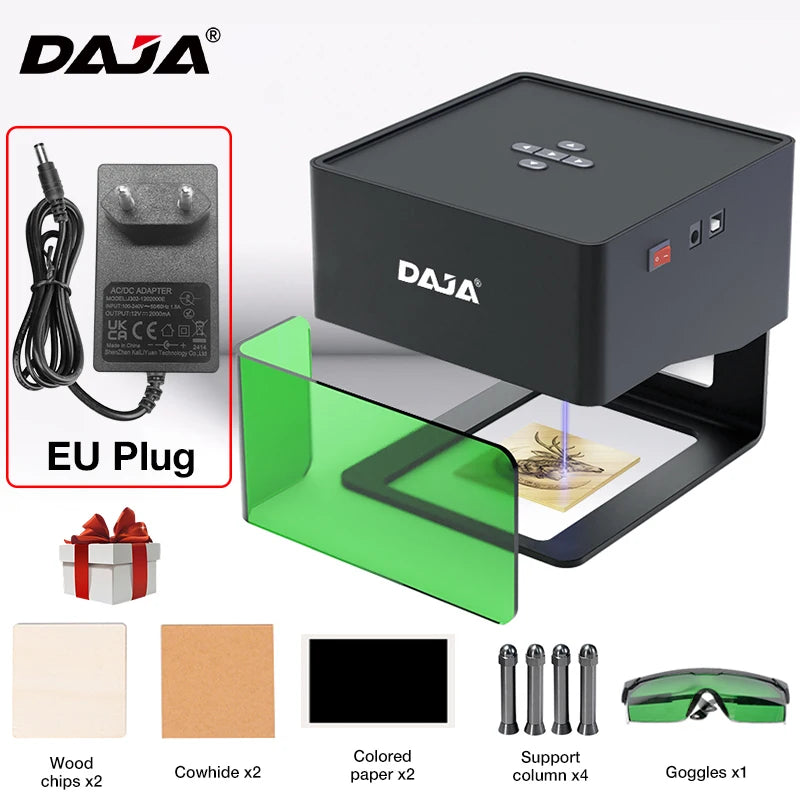 Purilite Select | DAJA DJ6 Mini Portable Laser Engraver | Bluetooth DIY CNC Machine | 3W Laser | 80×80mm