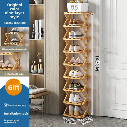 Purilite Select Narrow Wooden Shoe Rack