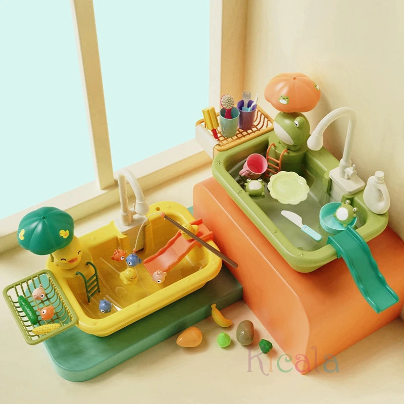 Purilite Select Kids Kitchen Sink Toy with Electric Dishwasher & Running Water