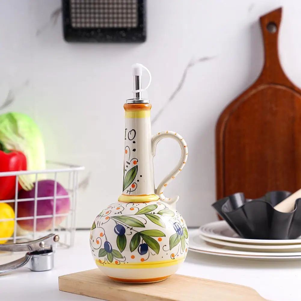 Purilite Select 500ml Embossed Ceramic Olive Oil Dispenser