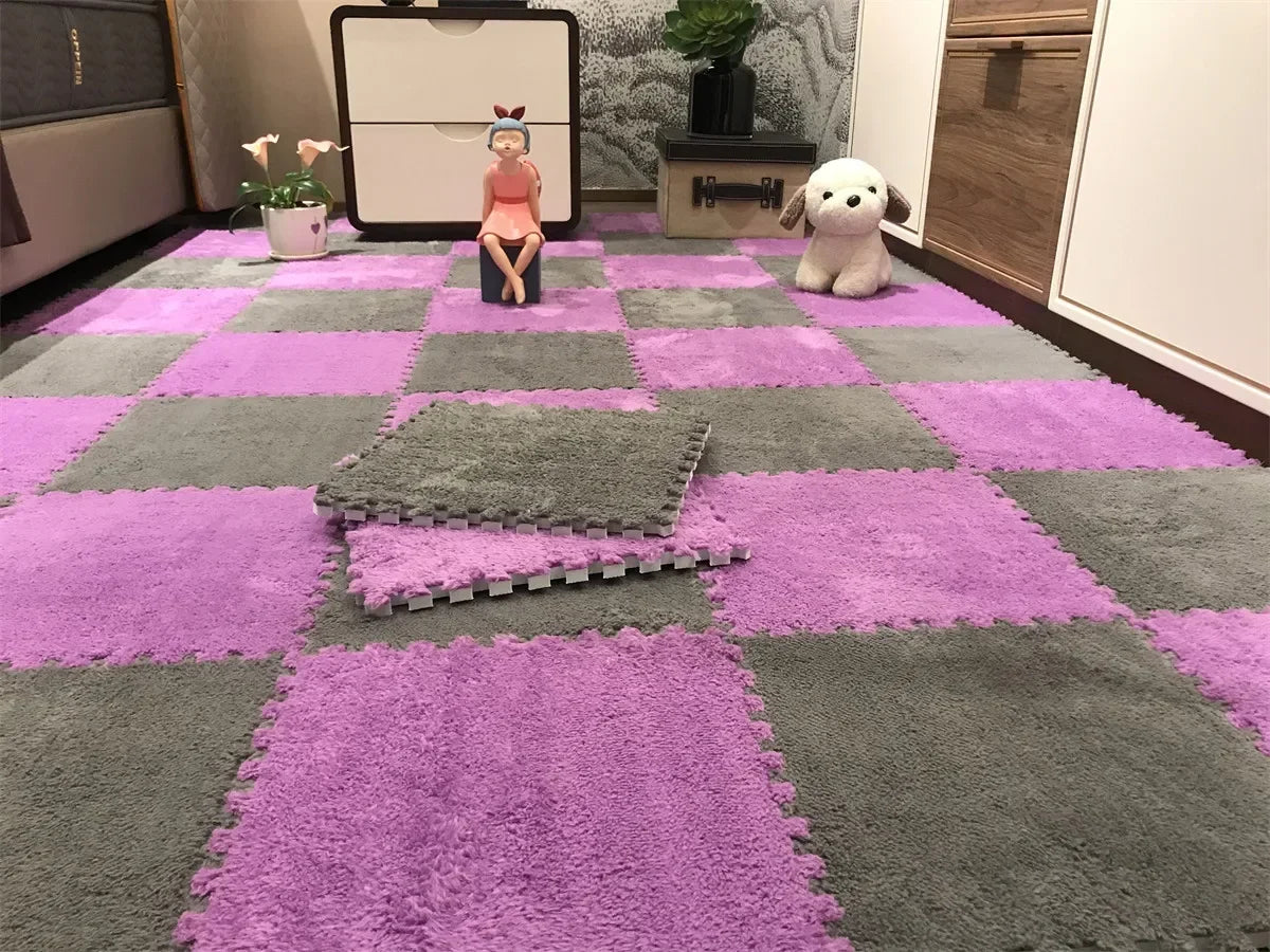 Purilite Select 30x30CM Soft Plush Children Kids Rug Play Mat