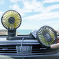 Purilite Select Dual Head USB Car Fan 3 Speed Adjustable Cooling Fan for Car Dashboard Home Office Use