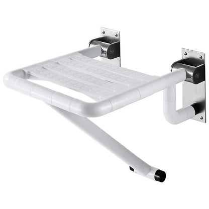 Purilite Select Bathroom Shower Wall Mounted Folding Seat | Stainless Steel Heavy Duty Shower Stool | Space Saving Foldable Chair 200KG Load