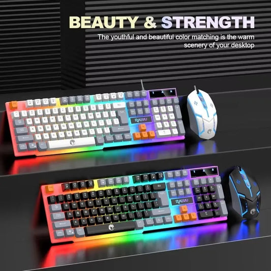 Purilite Select T26 Wired 104-Key Membrane Keyboard & Mouse Combo